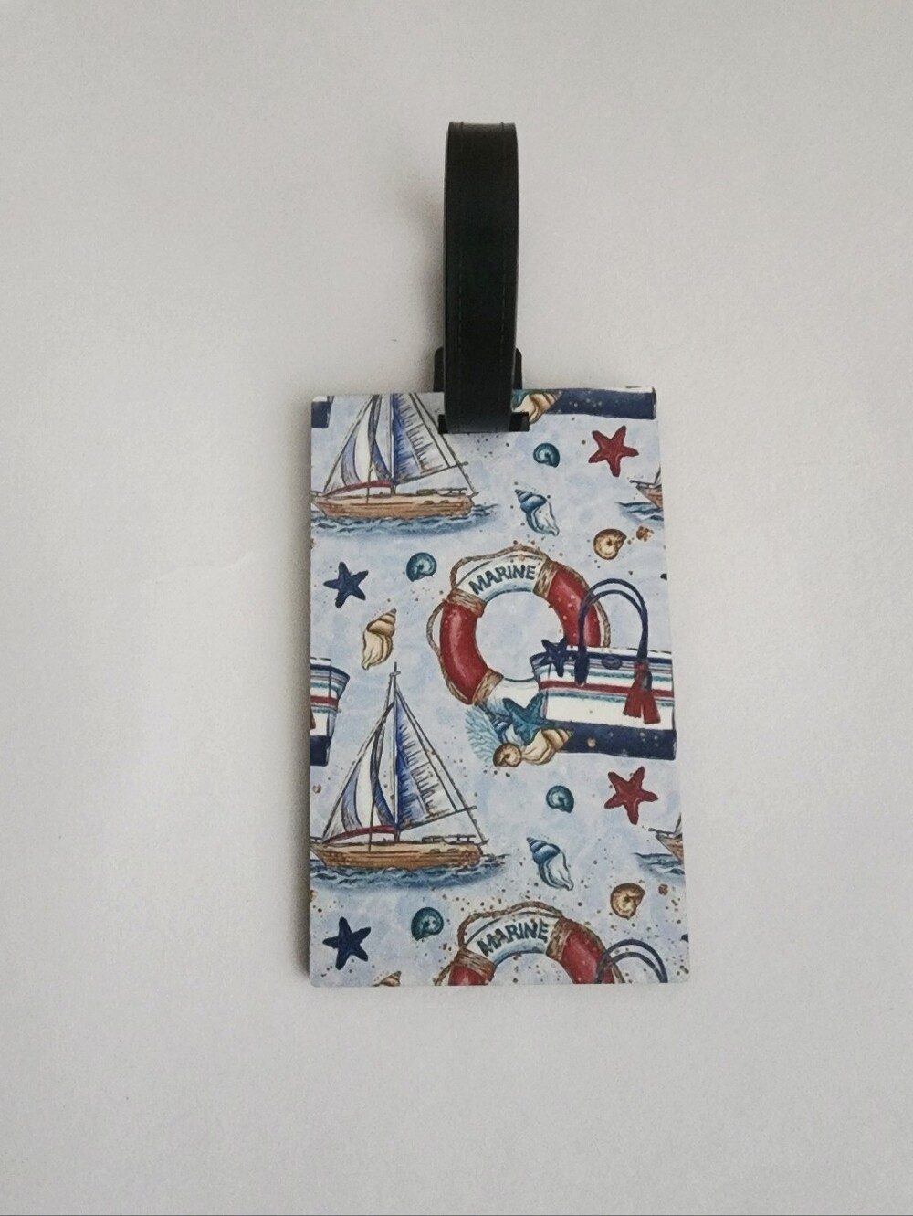 Nautical Luggage Tag, Bag Label, Travel Identifier, Suitcase Tag, Nautical Tag